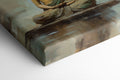Serene Buddha Canvas Print in Earthy Tones on the Abstract Background