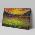 Framed canvas print of an abstract vibrant football stadium scene