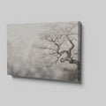 Framed canvas print of cherry blossom tree with ink wash effect