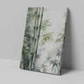 Framed canvas print of serene bamboo in watercolours with soft green shades